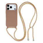 For iPhone 17 Pro Case TPU Soft Shockproof Phone Cover with Adjustable Lanyard