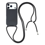For iPhone 17 Pro Case TPU Soft Shockproof Phone Cover with Adjustable Lanyard