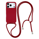 For iPhone 17 Pro Case TPU Soft Shockproof Phone Cover with Adjustable Lanyard