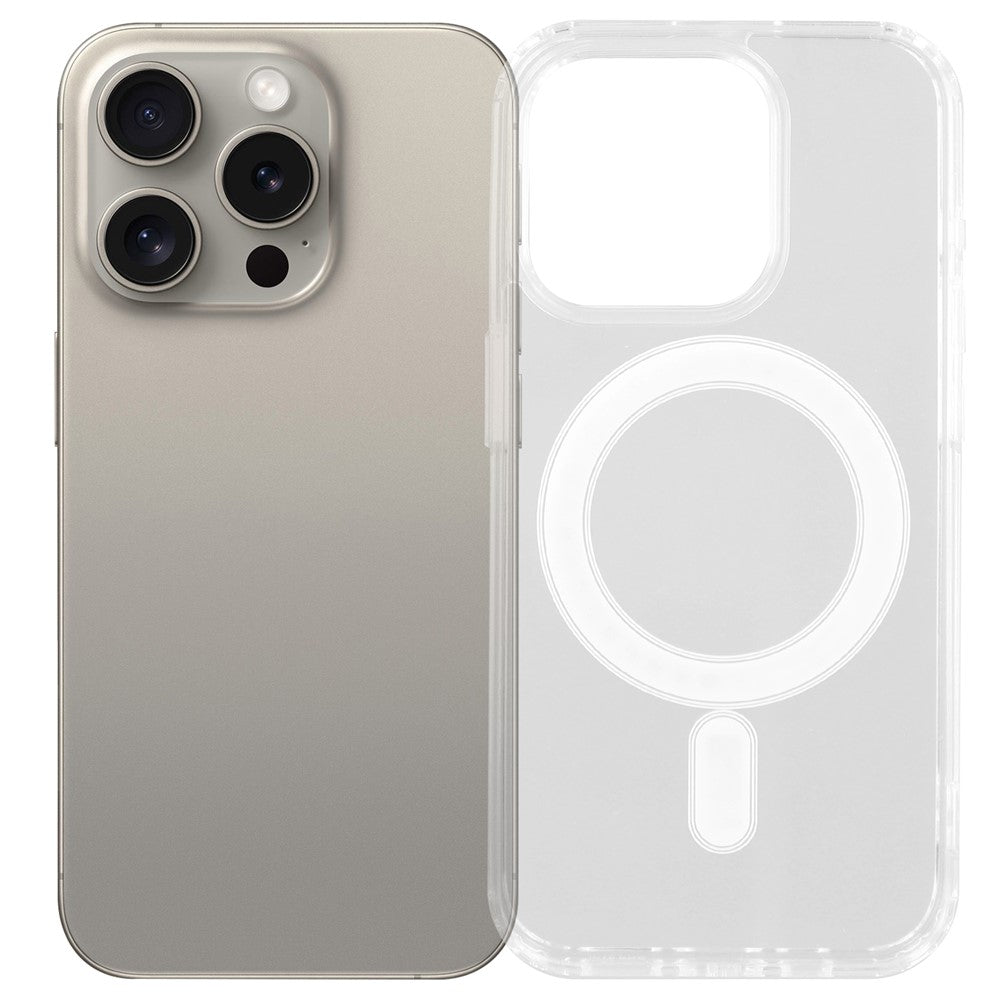 Till iPhone 14 Pro Max-fodral Kompatibel med MagSafe TPU + Akryl Genomskinligt Telefonskal