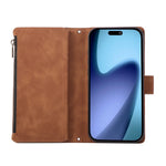 Til iPhone Air Cover med Lynlås Pung Flere Kortlommer Læder Telefoncover med Håndrem
