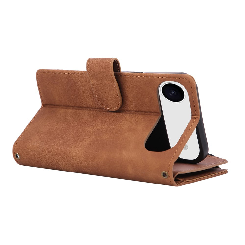 Til iPhone Air Cover med Lynlås Pung Flere Kortlommer Læder Telefoncover med Håndrem