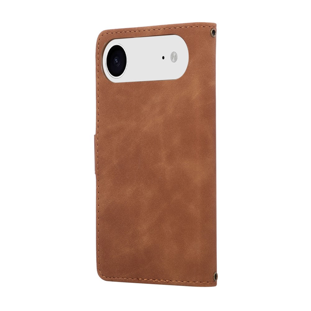 Til iPhone Air Cover med Lynlås Pung Flere Kortlommer Læder Telefoncover med Håndrem