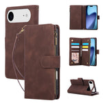 Til iPhone Air Cover med Lynlås Pung Flere Kortlommer Læder Telefoncover med Håndrem