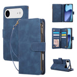 Til iPhone Air Cover med Lynlås Pung Flere Kortlommer Læder Telefoncover med Håndrem