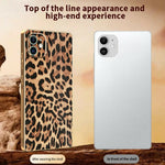 Til iPhone 11 cover med leopardprint PU-læderbelagt PC + TPU elektroplating telefoncover