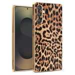 For Samsung Galaxy A18 5G / A18 4G / A17 5G / A17 4G Case Leopard Print PU Leather Coated PC + TPU Electroplating Phone Cover
