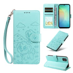 Cover til Samsung Galaxy A08 5G / A08 4G / A07 4G / A07s 4G / M06 5G / F06 5G / A06 4G / A06 5G, RFID-blokerende PU-lædercover med hundemønster og håndledsrem