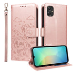 Cover til Samsung Galaxy A08 5G / A08 4G / A07 4G / A07s 4G / M06 5G / F06 5G / A06 4G / A06 5G, RFID-blokerende PU-lædercover med hundemønster og håndledsrem