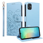 Cover til Samsung Galaxy A08 5G / A08 4G / A07 4G / A07s 4G / M06 5G / F06 5G / A06 4G / A06 5G, RFID-blokerende PU-lædercover med hundemønster og håndledsrem