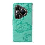 For Huawei Pura 80 Ultra Wallet Case Floral Butterfly Imprint Leather Phone Cover Stand
