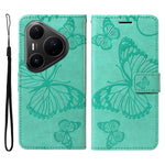 For Huawei Pura 80 Pro / 80 Pro+ Wallet Case Floral Butterfly Imprint Leather Phone Cover Stand