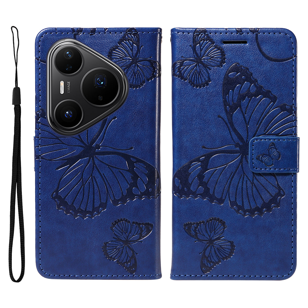 For Huawei Pura 80 Pro / 80 Pro+ Wallet Case Floral Butterfly Imprint Leather Phone Cover Stand