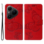 For Huawei Pura 80 Pro / 80 Pro+ Wallet Case Floral Butterfly Imprint Leather Phone Cover Stand