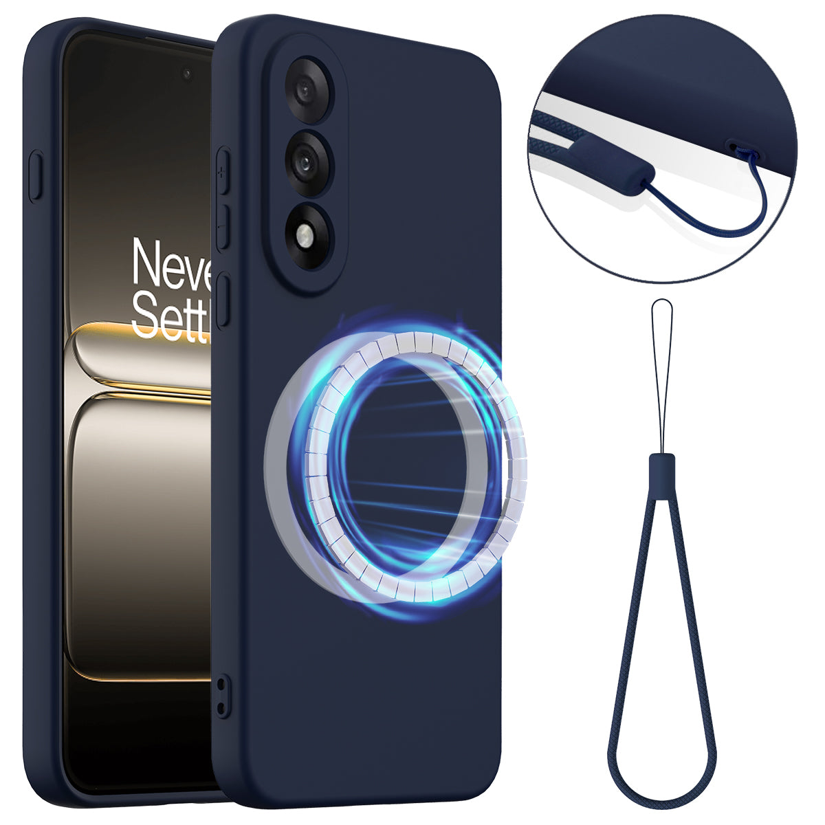 OnePlus Nord 5 5G Magnetiskt skal Anti-fall flytande silikonmobilskal