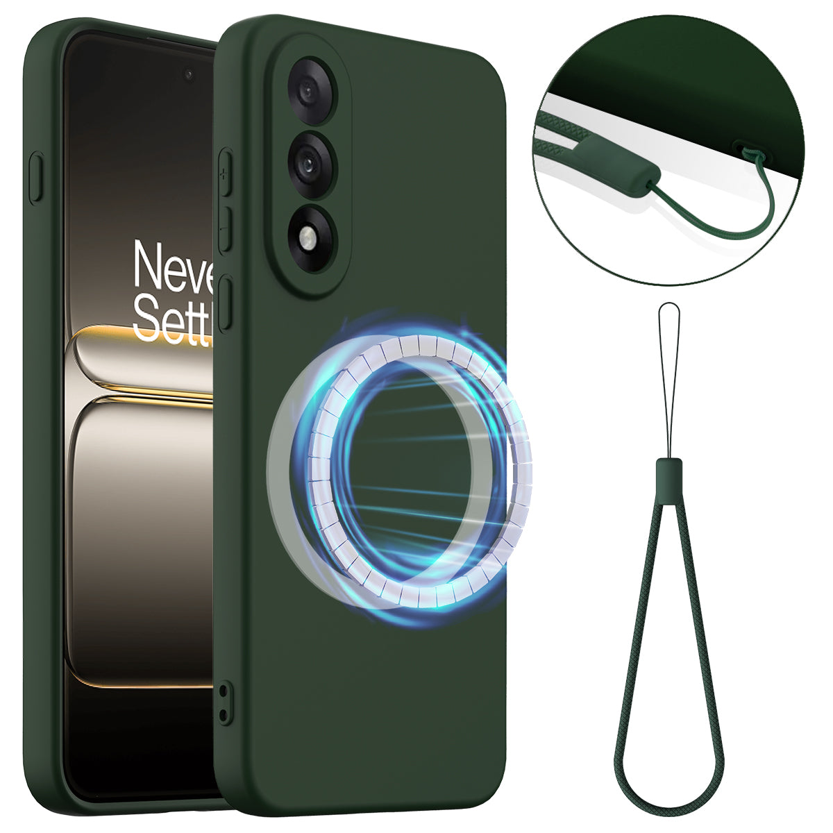 OnePlus Nord 5 5G Magnetiskt skal Anti-fall flytande silikonmobilskal