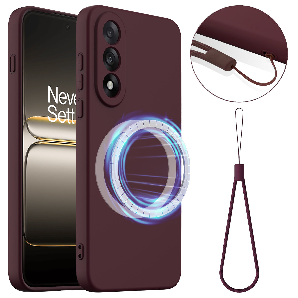 OnePlus Nord 5 5G Magnetiskt skal Anti-fall flytande silikonmobilskal