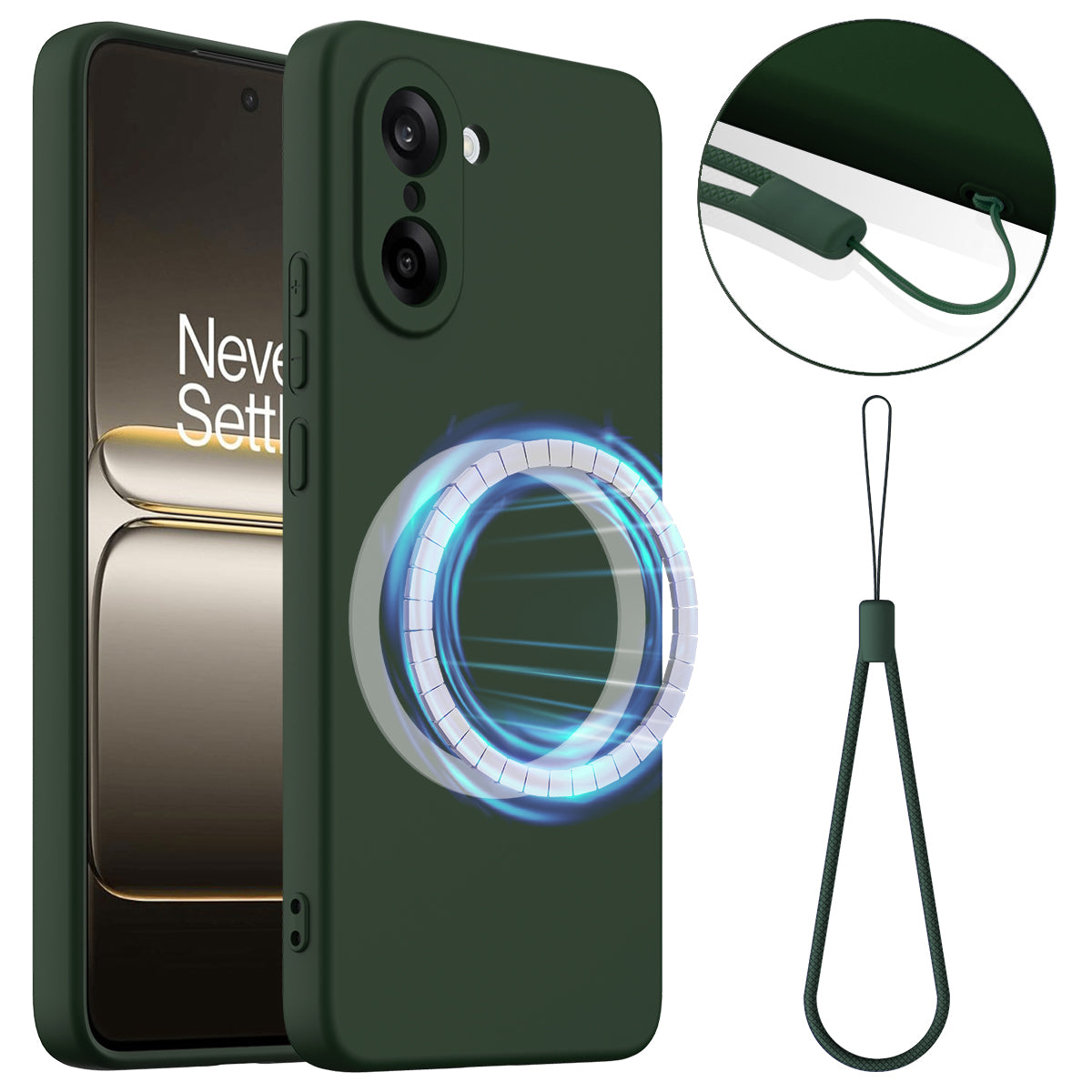 For OnePlus Nord CE5 5G Magnetic Case Anti-Drop Liquid Silicone Phone Cover