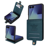 YIKATU For Samsung Galaxy Z Flip7 5G Phone Cases Magnetic Closure PU Leather Mobile Cover