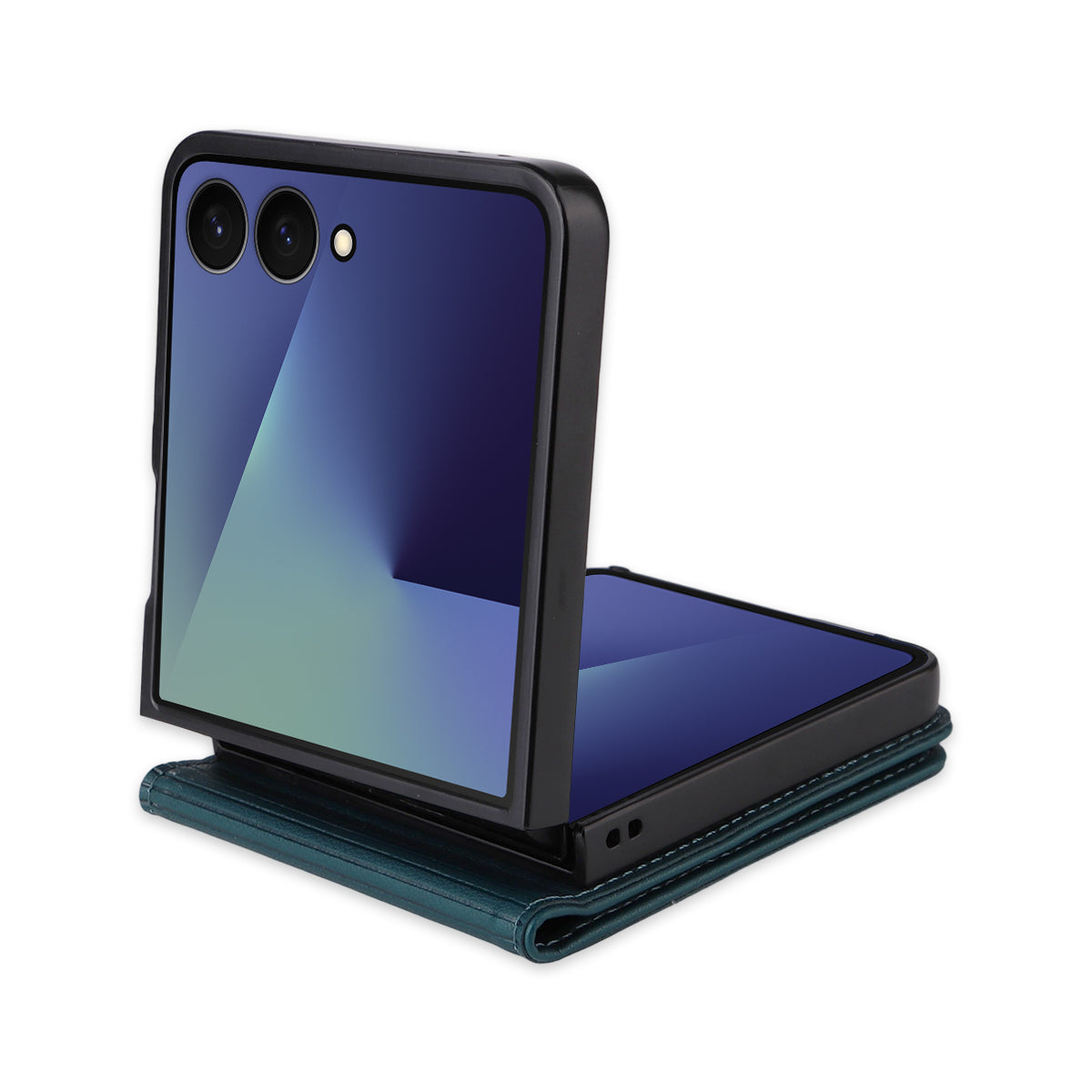 YIKATU For Samsung Galaxy Z Flip7 5G Phone Cases Magnetic Closure PU Leather Mobile Cover