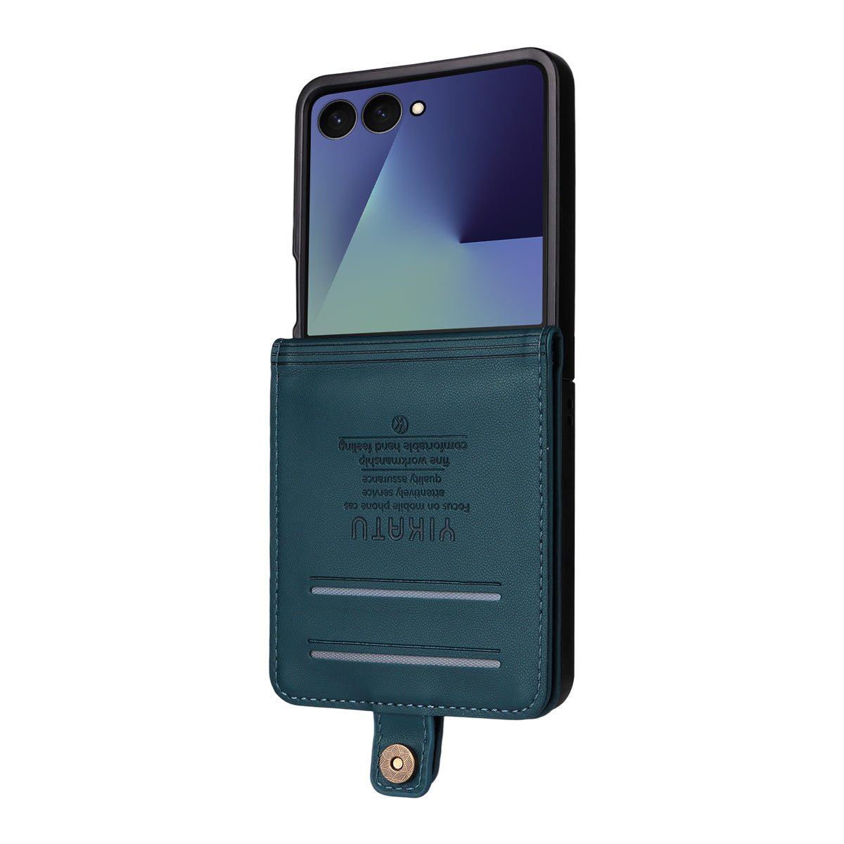 YIKATU For Samsung Galaxy Z Flip7 5G Phone Cases Magnetic Closure PU Leather Mobile Cover