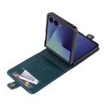 YIKATU For Samsung Galaxy Z Flip7 5G Phone Cases Magnetic Closure PU Leather Mobile Cover