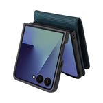 YIKATU For Samsung Galaxy Z Flip7 5G Phone Cases Magnetic Closure PU Leather Mobile Cover