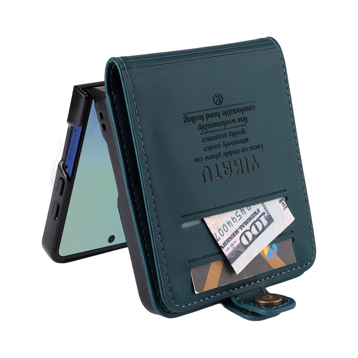 YIKATU For Samsung Galaxy Z Flip7 5G Phone Cases Magnetic Closure PU Leather Mobile Cover