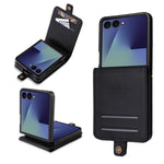 YIKATU For Samsung Galaxy Z Flip7 5G Phone Cases Magnetic Closure PU Leather Mobile Cover