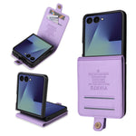 YIKATU For Samsung Galaxy Z Flip7 5G Phone Cases Magnetic Closure PU Leather Mobile Cover