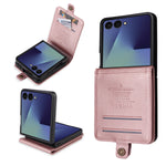 YIKATU For Samsung Galaxy Z Flip7 5G Phone Cases Magnetic Closure PU Leather Mobile Cover