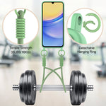 Samsung Galaxy M14 4G / Galaxy A05s 4G flytande silikonskal mobilbaksida med korthållare och kort rem