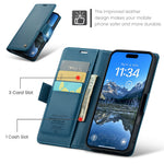 CASEME Til iPhone 17 Etui 023-serien RFID-blokerende glansfuldt stander telefoncover