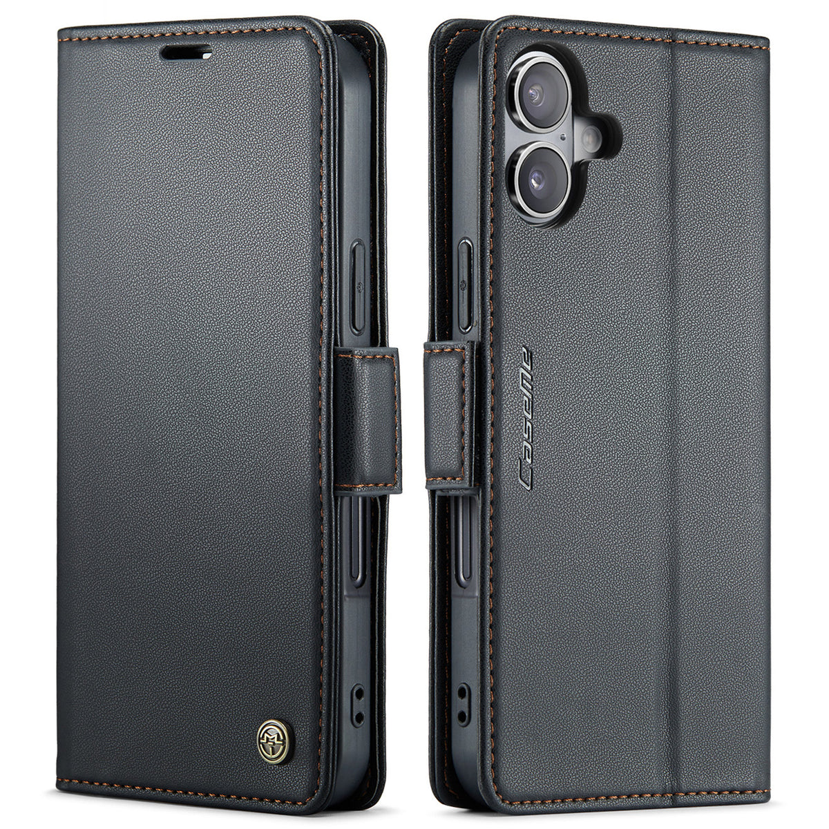 CASEME Til iPhone 17 Etui 023-serien RFID-blokerende glansfuldt stander telefoncover