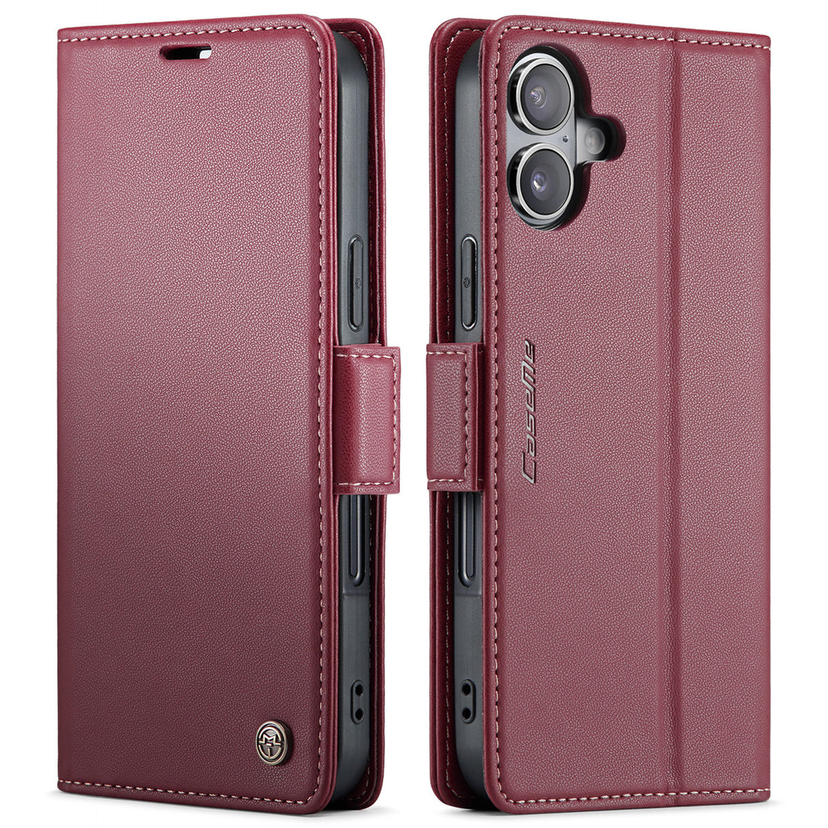 CASEME Til iPhone 17 Etui 023-serien RFID-blokerende glansfuldt stander telefoncover