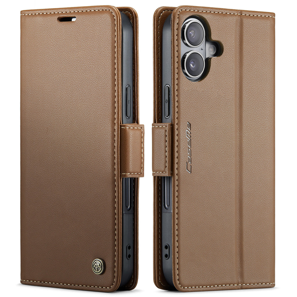 CASEME Til iPhone 17 Etui 023-serien RFID-blokerende glansfuldt stander telefoncover