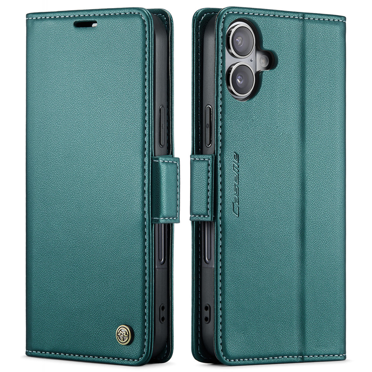 CASEME Til iPhone 17 Etui 023-serien RFID-blokerende glansfuldt stander telefoncover