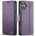 CASEME Til iPhone 17 Etui 023-serien RFID-blokerende glansfuldt stander telefoncover