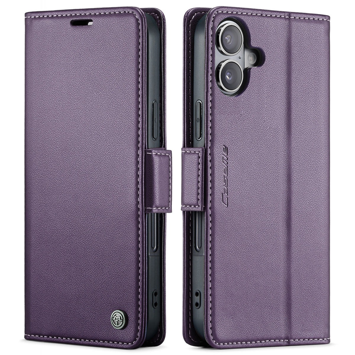 CASEME Til iPhone 17 Etui 023-serien RFID-blokerende glansfuldt stander telefoncover