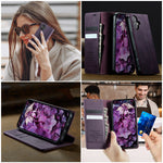 CASEME For iPhone 17 Case  033 Series RFID Blocking Wallet Stand Calf Texture Leather Phone Cover
