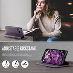 CASEME For iPhone 17 Case  033 Series RFID Blocking Wallet Stand Calf Texture Leather Phone Cover