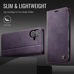 CASEME For iPhone 17 Case  033 Series RFID Blocking Wallet Stand Calf Texture Leather Phone Cover
