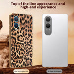 Til OnePlus Nord CE4 Lite 5G / Oppo K12x 5G (Kina) Cover med leopardprint i PU-læder belagt PC + TPU elektroplettering telefoncover