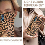 Til OnePlus Nord CE4 Lite 5G / Oppo K12x 5G (Kina) Cover med leopardprint i PU-læder belagt PC + TPU elektroplettering telefoncover