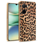 For Xiaomi Redmi A5 NFC (EU) (173.45mm) Case Leopard Print PU Leather Coated PC + TPU Electroplating Phone Cover