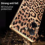 For Xiaomi Redmi A5 NFC (EU) (173.45mm) Case Leopard Print PU Leather Coated PC + TPU Electroplating Phone Cover