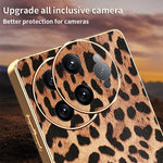 For Xiaomi Redmi K80 Pro 5G / Poco F7 Ultra 5G Case Leopard Print PU Leather Coated PC + TPU Electroplating Phone Cover