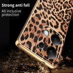 Phone Case For Xiaomi Redmi Note 13 Pro 4G / Note 14S 4G / Poco M6 Pro 4G Leopard Print PU Leather Coated PC + TPU Electroplating Cover