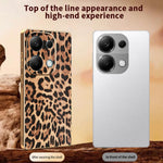 Phone Case For Xiaomi Redmi Note 13 Pro 4G / Note 14S 4G / Poco M6 Pro 4G Leopard Print PU Leather Coated PC + TPU Electroplating Cover