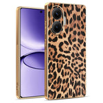 Xiaomi Redmi Turbo 4 Pro 5G / Poco F7 5G Skal Leopardmönster PU-läderbelagd PC + TPU Galvaniserad mobilskal